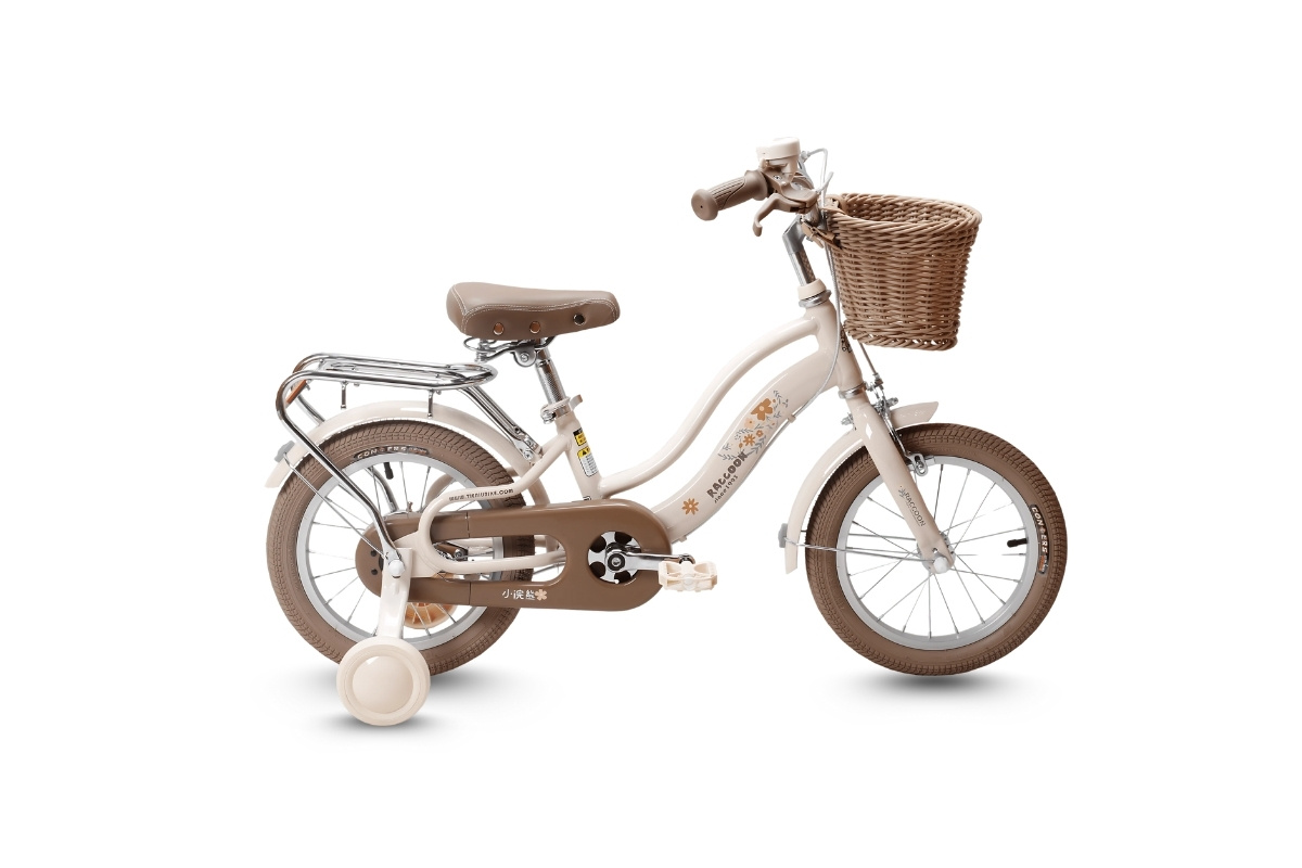 Xe Đạp Trẻ Em Raccoon Nina 14 Inch Màu Kem Xe Đạp Trẻ Em Raccoon Nina 14 Inch Màu Kem